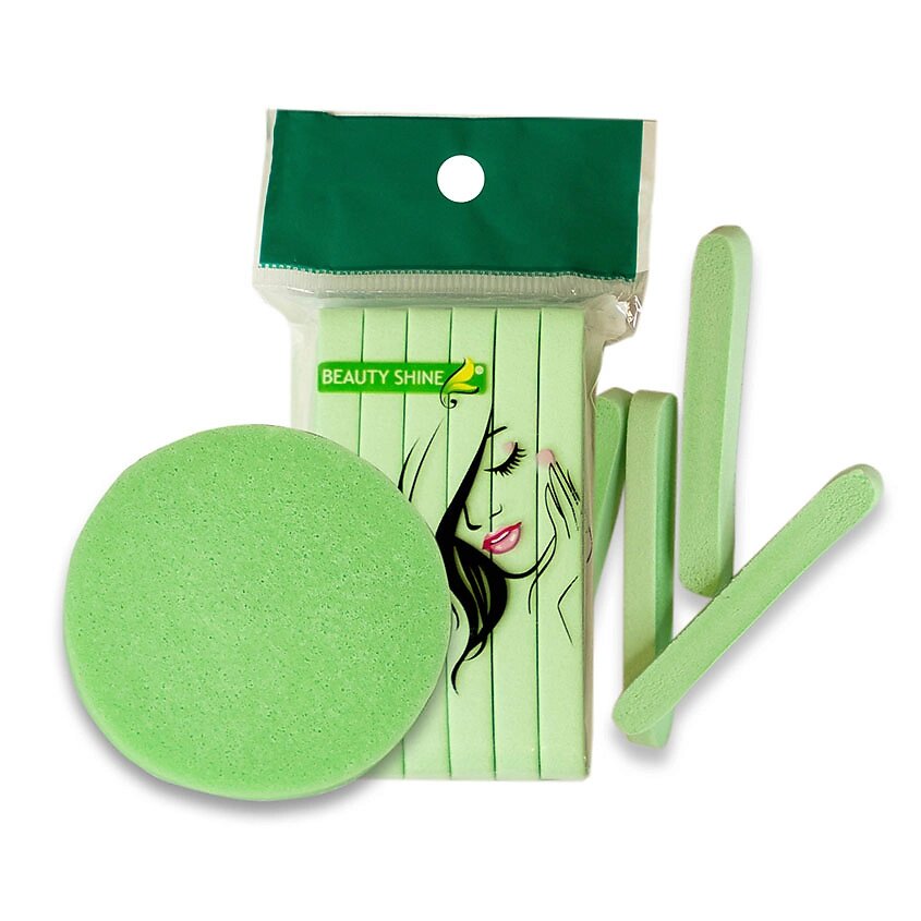 BEAUTY SHINE Спонж для умывания цвет Зеленый от компании Admi - фото 1