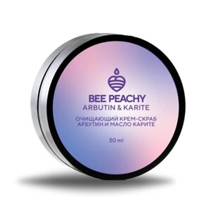 BEE PEACHY COSMETICS Очищающий крем-скраб для лица Арбутин и Масло карите 50.0