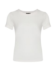 Белая футболка в рубчик Dan Maralex