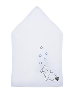 Белая косынка с декором слон из стразов Il Trenino