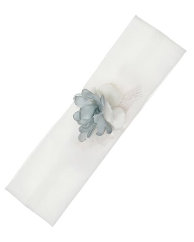 Белая повязка с синим цветком Amaya