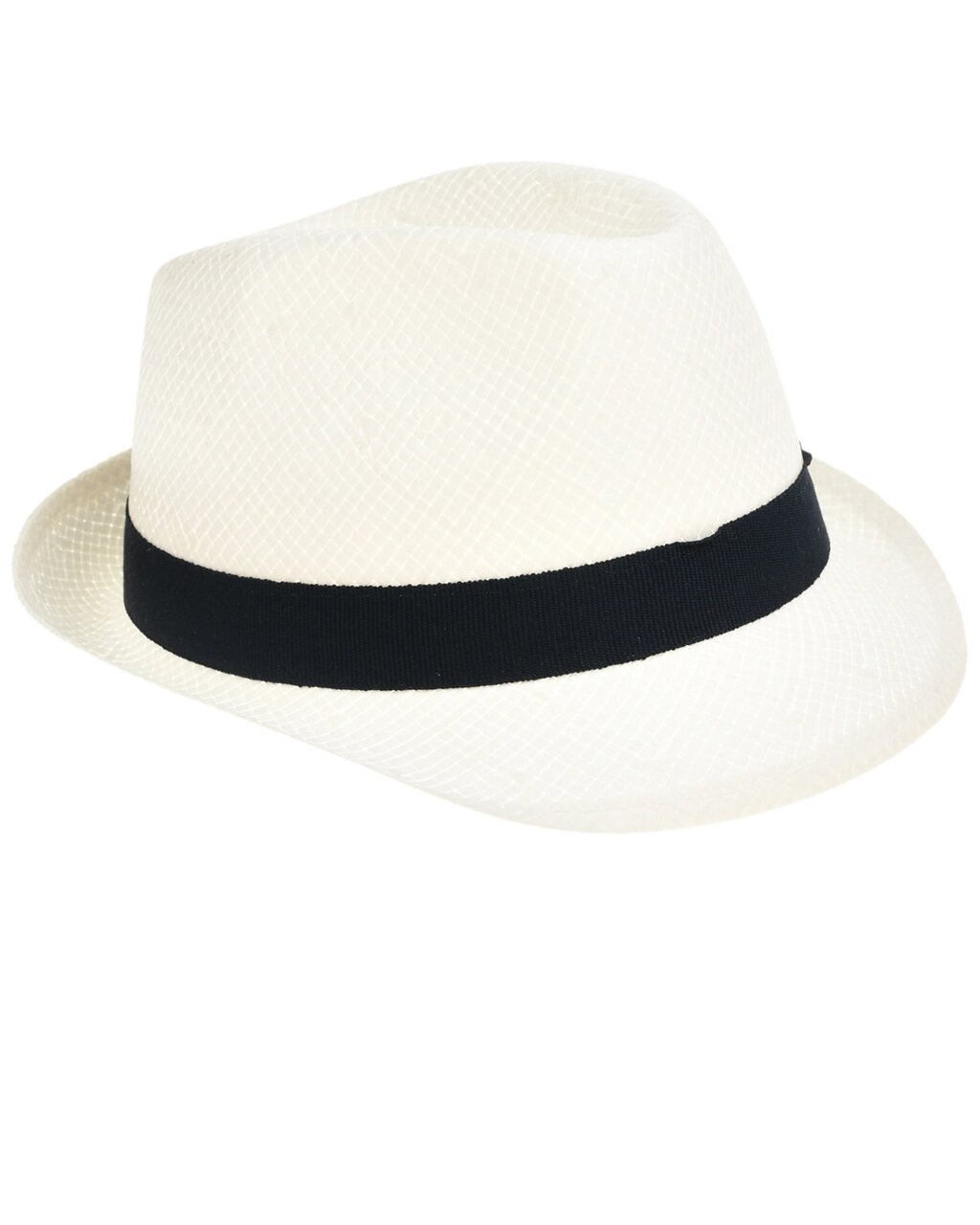 Белая шляпа с черной лентой Catya от компании Admi - фото 1