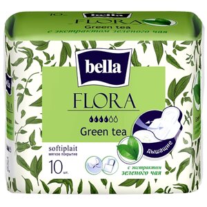BELLA прокладки FLORA green tea 10.0