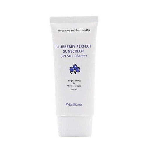 BELLFLOWER Крем для лица солнцезащитный с экстрактом черники Blueberry Perfect Sunscreen SPF 50+ PA++++ от компании Admi - фото 1