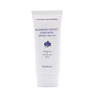 BELLFLOWER Крем для лица солнцезащитный с экстрактом черники Blueberry Perfect Sunscreen SPF 50+ PA