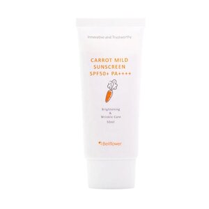 BELLFLOWER Крем для лица солнцезащитный с экстрактом моркови Carrot Mild Sunscreen SPF 50+ PA