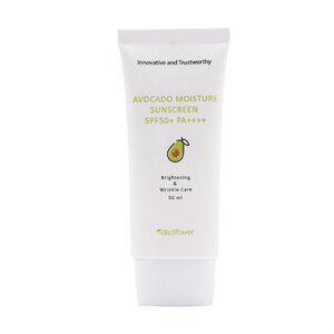 BELLFLOWER Крем для лица солнцезащитный увлажняющий с экстрактом авокадо Avocado Moisture Sunscreen SPF 50+ PA