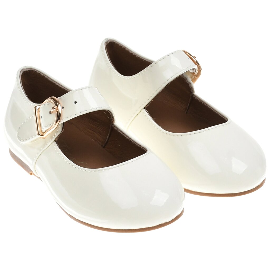 Белые лакированные туфли на застёжках Age of Innocence от компании Admi - фото 1