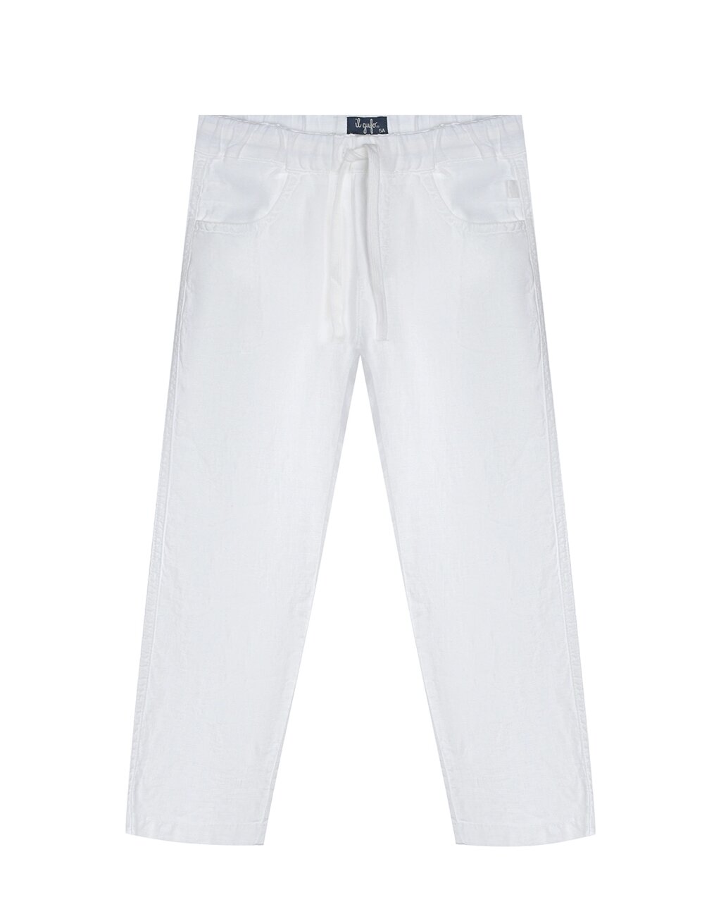 Белые льняные брюки IL Gufo от компании Admi - фото 1