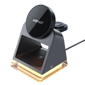 Беспроводное зарядное устройство Acefast E17 - 3 в 1 c LED подсветкой 20,5 W черное