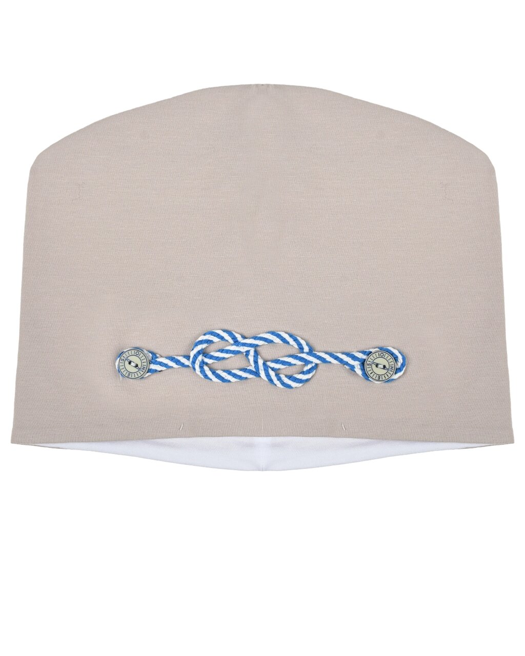 Бежевая шапка с декором морской узел Il Trenino от компании Admi - фото 1