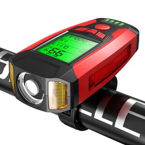 BIKIGHT 3-в-1 350LM COB Велосипедный фонарь + USB гудок лампы + Скоростной метр ЖК-экран 5-режимный водонепроницаемый фа