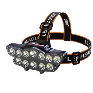 BIKIGHT 12 * Р90 LED налобный фонарь USB Перезаряжаемый длинный фонарь 4 режима велосипедный налобный фонарик Водонепрон