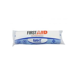 Бинт медицинский марлевый стерильный First Aid/Ферстэйд 7м х 14см