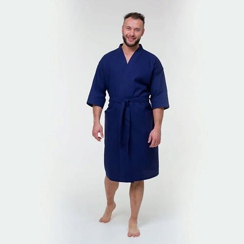 BIO textiles халат мужской dark blue
