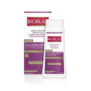 BIOBLAS Шампунь для придания объема тонким волосам, против выпадения, с коллагеном и кератином Collagen & Keratin