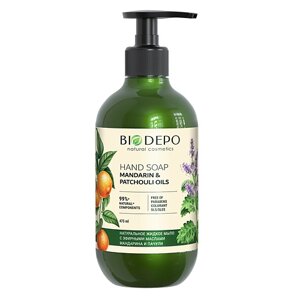 BIODEPO Жидкое мыло натуральное с эфирными маслами мандарина и пачули Liquid Hand Soap With Mandarin And Patchuli Essential Oils