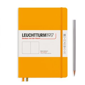 Блокнот Leuchtturm1917 Rising Colours A5 (14. 5x21см. ) 80г/м2 - 251 стр. нелинованный, твердая обложка, цвет: восходящее солнце