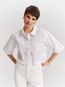 Блуза с кружевным шитьем (46)