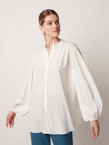 Блуза с объемными рукавами (42)