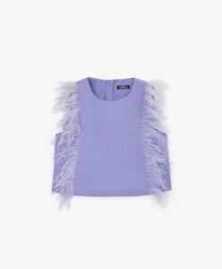 Блузка текстильная со страусиными перьями Gulliver (140)
