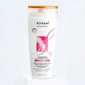 BONAMI Шампунь для волос с маслом жожоба и провитамином В5, объём и сила 250.0