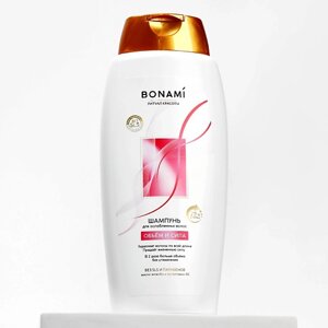 BONAMI Шампунь для волос с маслом жожоба и провитамином В5, оъем и сила 750.0