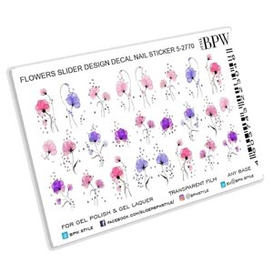 BPW. STYLE Слайдер-дизайн Цветы акварель с точками
