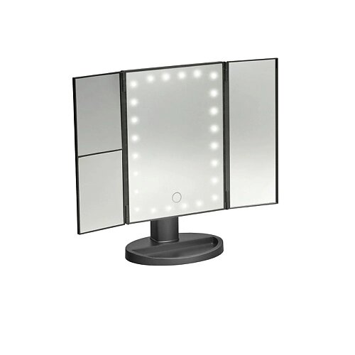 BRADEX Настольное 3D зеркало с подсветкой и с увеличением для макияжа, раскладное от компании Admi - фото 1