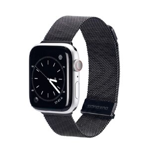 Браслет Dux Ducis для AppleWatch (38/40/41 mm) магнитный Milanese металлический черный