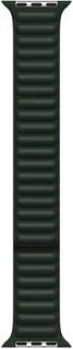 Браслет Gurdini Leather Link для AppleWatch (38/40/41 mm) силикон темно-зеленый