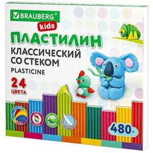 BRAUBERG Пластилин классический KIDS