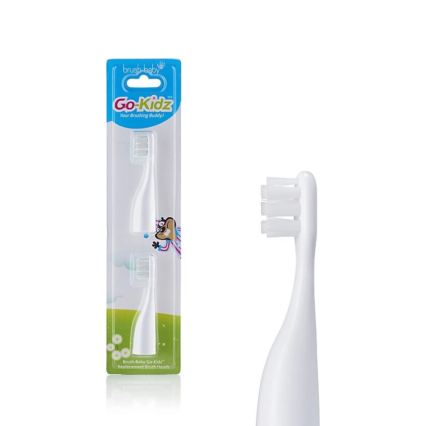 BRUSH-BABY Go-Kidz Насадки к зубной щетке с 3 лет от компании Admi - фото 1