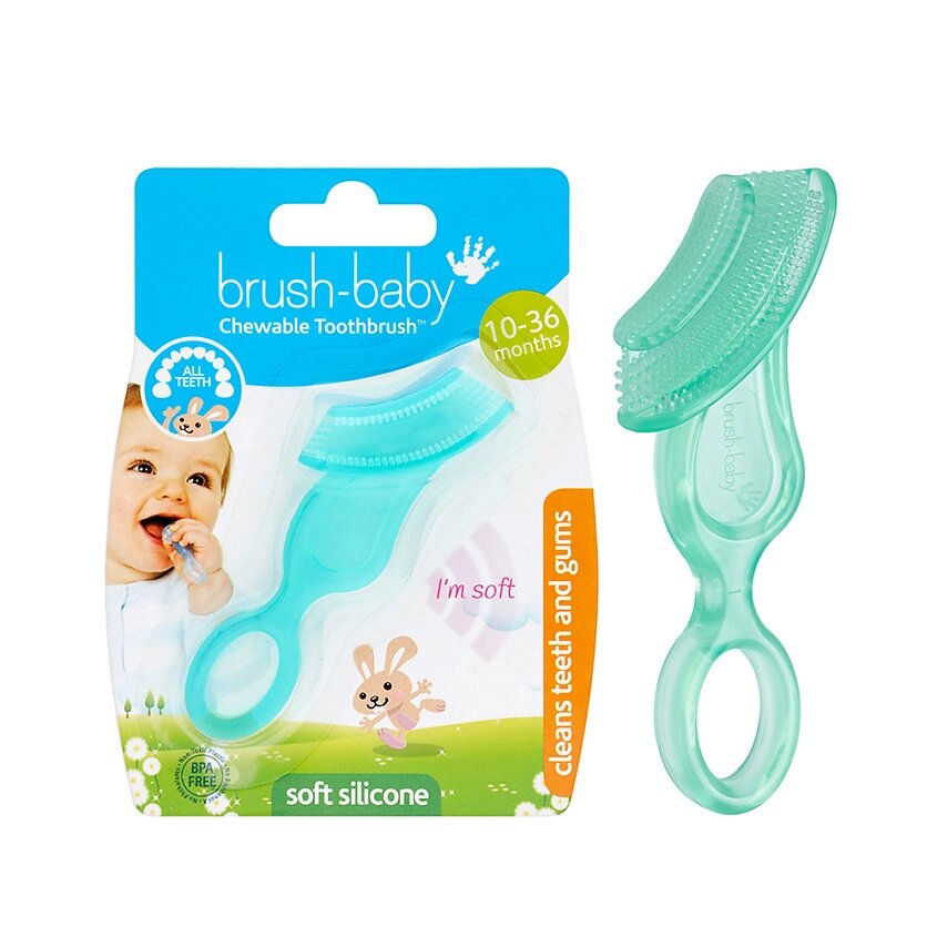 BRUSH-BABY Щетка жевательная зубная  силиконовая Chewable Toothbrush от компании Admi - фото 1