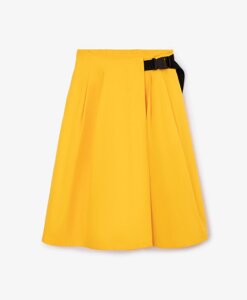 Брюки-кюлоты с запахом, имитирующим юбку желтые для девочек Gulliver (164)