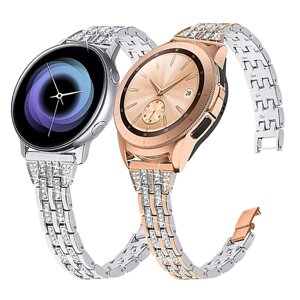 Часы Bakeey 20 мм Full Steel Crystal Diamond Стандарты для Samsung Galaxy Watch 42 мм