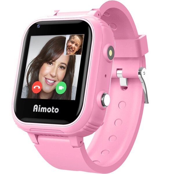 Часы-телефон Aimoto Pro V. 2 4G детские, розовые от компании Admi - фото 1