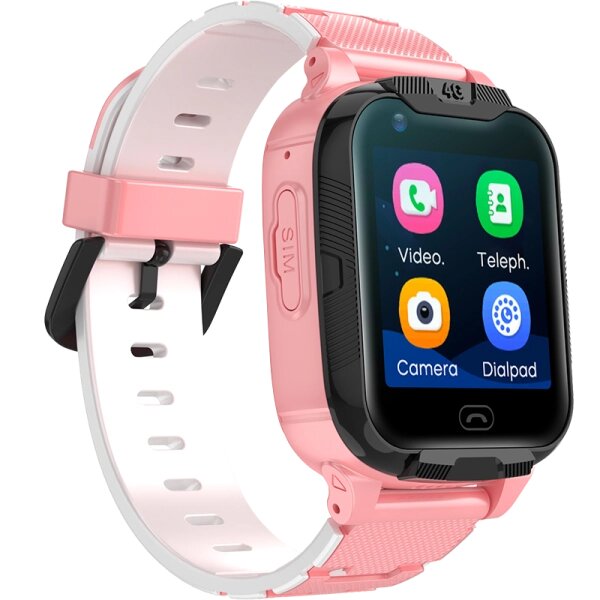 Часы-телефон Fontel детские KidsWatch 4G, розовый от компании Admi - фото 1