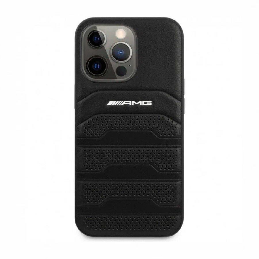 Чехол CG Mobile AMG Leather Debossed lines Hard для iPhone 14 Pro цвет Черный от компании Admi - фото 1
