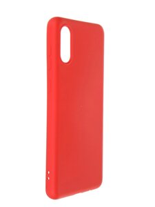 Чехол DF для Samsung Galaxy A02 с микрофиброй Silicone Red sOriginal-27