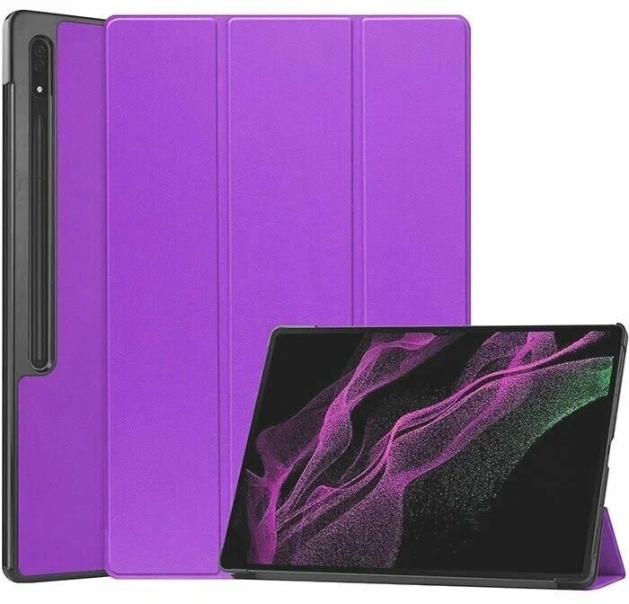Чехол-книжка для Samsung Galaxy Tab S8/S7 на пластиковом основании фиолетовый от компании Admi - фото 1