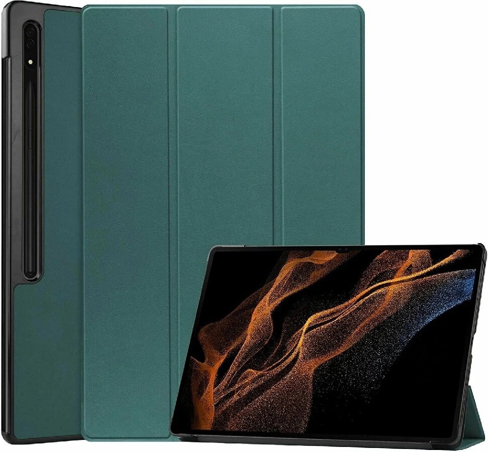 Чехол-книжка для Samsung Galaxy Tab S8/S7 (T870/T875) зеленый от компании Admi - фото 1