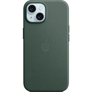 Чехол-крышка Apple FineWoven Case with MagSafe для Apple iPhone 15, зеленый (MT3J3)