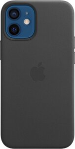 Чехол-крышка Apple MagSafe для iPhone 12 mini, кожа, черный (MHKA3)