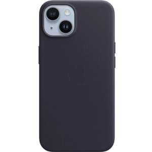 Чехол-крышка Apple MagSafe для iPhone 14, кожа, темно-фиолетовый (MPP63)