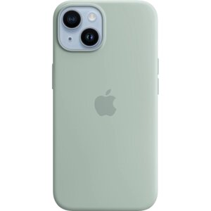Чехол-крышка Apple MagSafe для iPhone 14, силикон, светло-зеленый (MPT13)