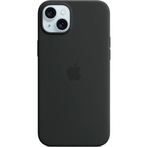 Чехол-крышка Apple Silicone Case with MagSafe для Apple iPhone 15 Plus, силикон, черный (MT103ZM/A)