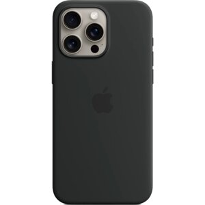 Чехол-крышка Apple Silicone Case with MagSafe для Apple iPhone 15 Pro Max, силикон, черный (MT1M3ZM/A)