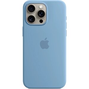 Чехол-крышка Apple Silicone Case with MagSafe для Apple iPhone 15 Pro Max, силикон, голубой (MT1Y3ZM/A)