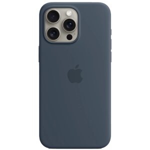 Чехол-крышка Apple Silicone Case with MagSafe для Apple iPhone 15 Pro Max, силикон, синий (MT1P3ZM/A)